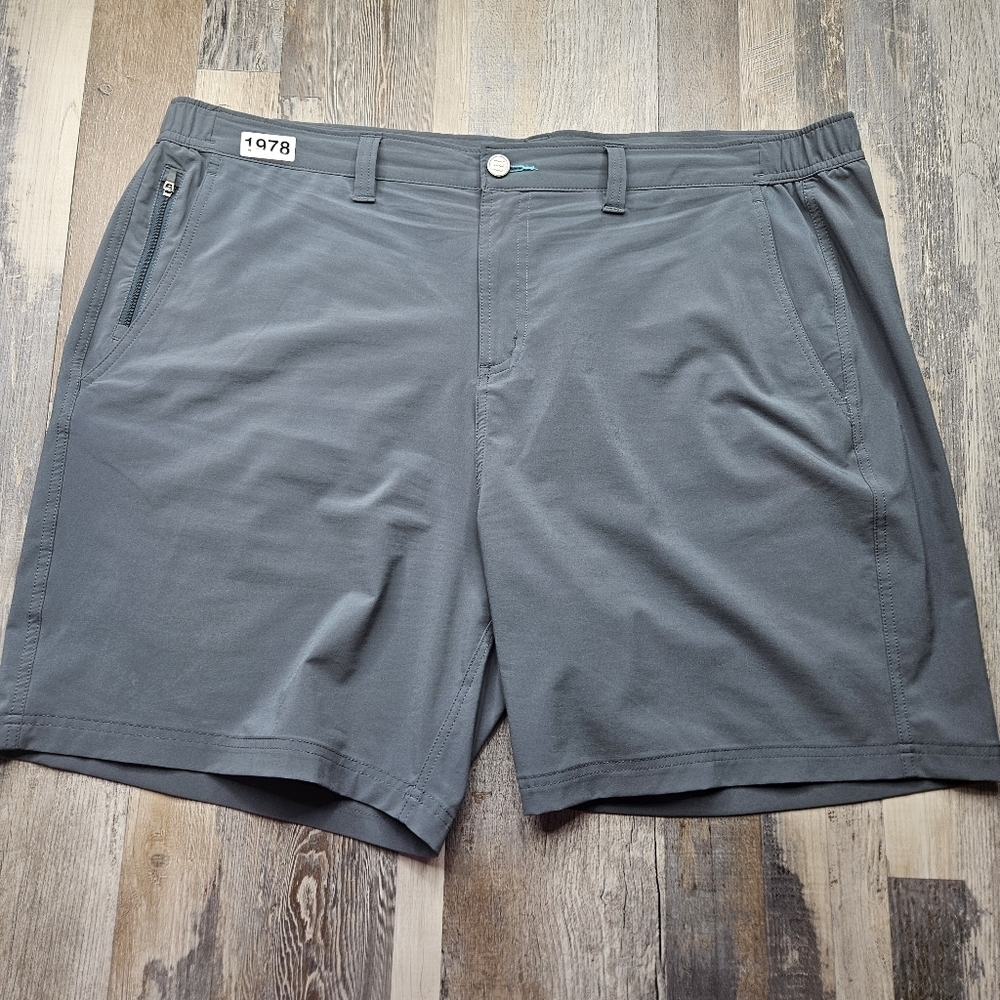 Free Fly Men's Shorts Flat Front 3XL Dark Charcoal Grey